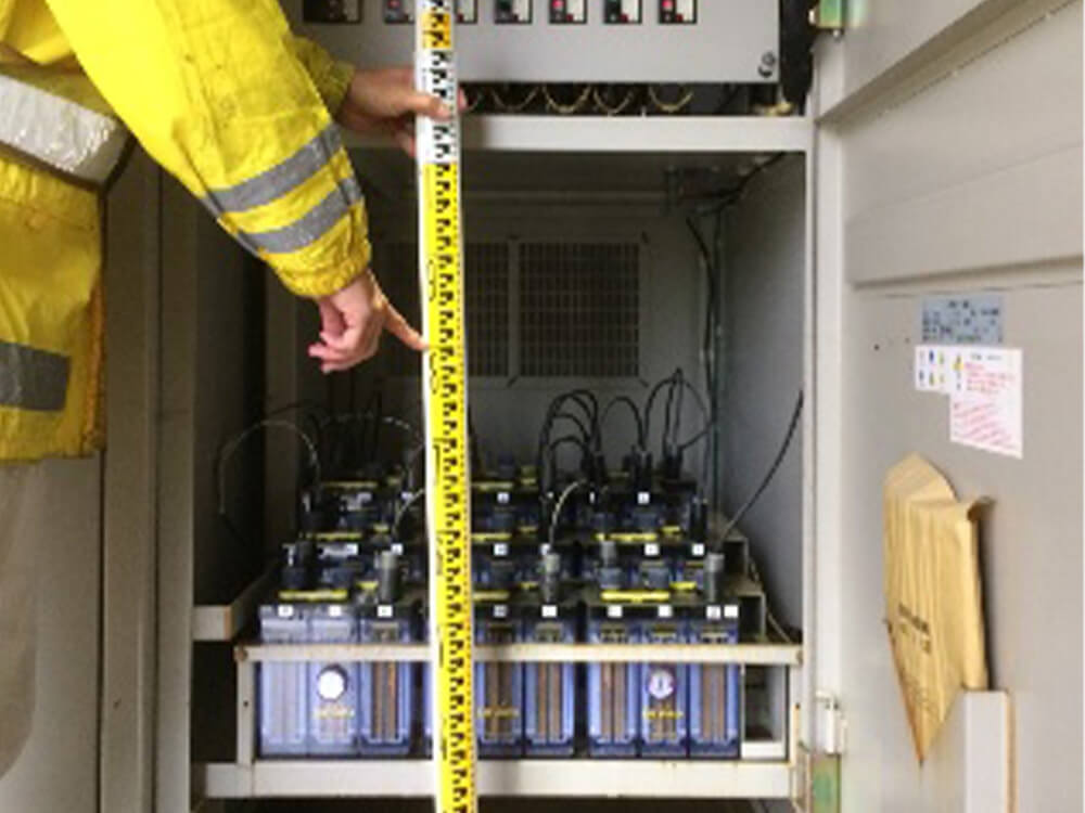 機器内に浸水した様子